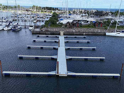 Ny flydebro til Greve Marina Ny flydebro til Greve Marina